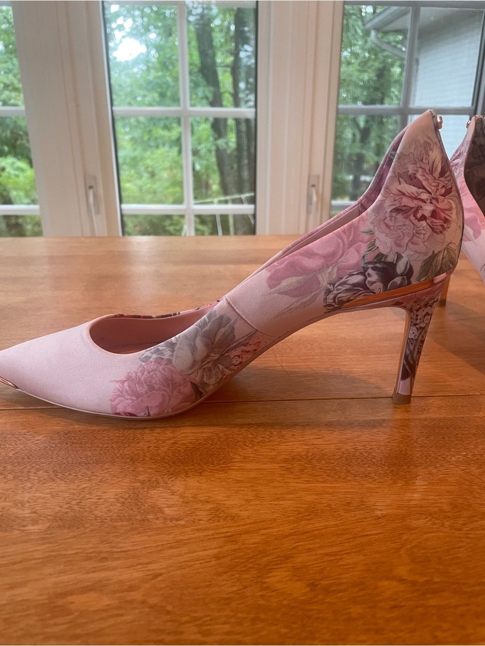 Ted Baker Pink Floral Heels Palace Gardens Vyixyn Size 9 **Excellent** Condition - Picture 5 of 10